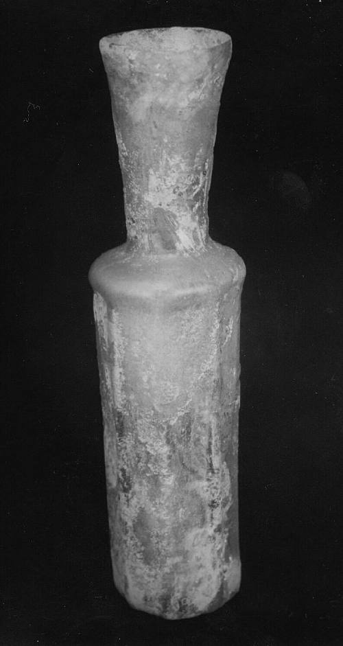 Octagonal funnel-necked bottle