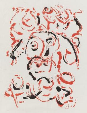 Untitled (Red and Black Head)