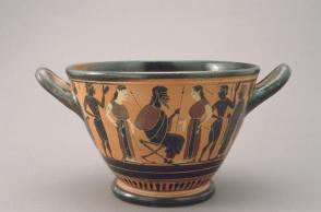 Skyphos, (stemless cup) with Presentation Scene