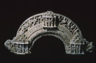 Surya, the sun god, with performers, demi-gods, and mythical sea creatures