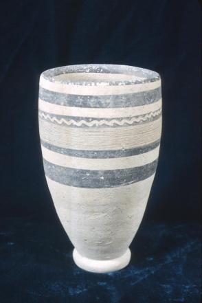 Painted terracotta jar