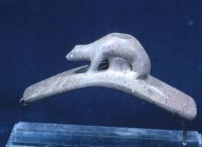 Hopewellian, stone effigy pipe