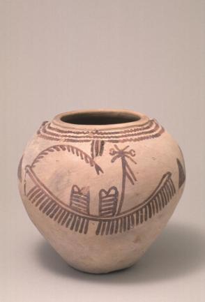 Jar:  Boat and Mountain Decoration