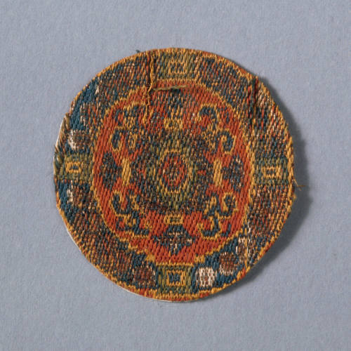 Textile fragment, circular medallion