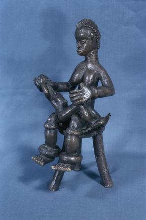 Seated mother and child