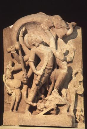 Siva killing the elephant demon