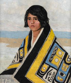 Tsimshian Girl with Chilcat Cloak