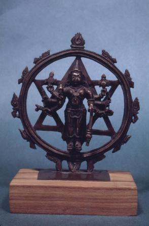 Vishnavaite deity with open-work mandorla