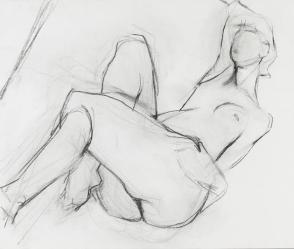 Figure sketch [Reclining Female Nude]