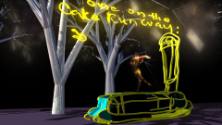 Video still from Jacolby Satterwhite's "Country Ball 1989-2012"