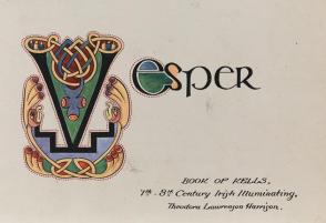 Illumination: “Vesper,” Book of Kells, 7th -8th Century Irish Illuminating, from the series, Examples of Illumination and Heraldry, Federal Public Works of Art Project, Region #16, Washington State