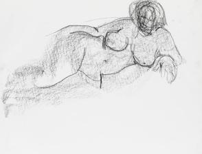 Sketchpad with figure studies [4 Female Nude Studies]