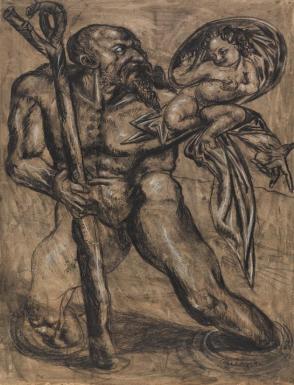 Saint Christopher Carrying Christ Child