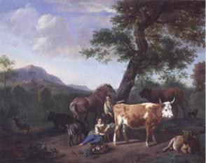 Landscape with Shepherds and Cattle