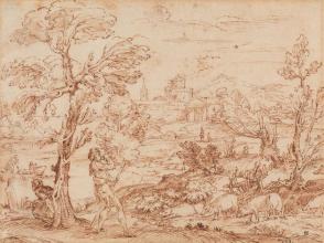 Landscape with Herdsman and Pigs