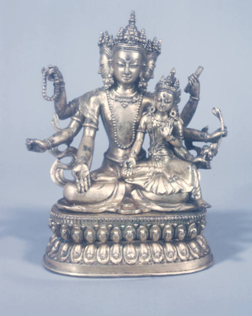 Sukhavati Lokeshvara (Avalokiteshvara, Lord of the Western Pure Land) with female bodhisattva Tara