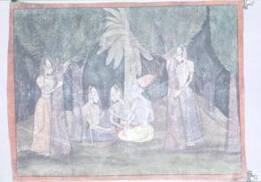 Krishna, Radha and Gopis in the Forest