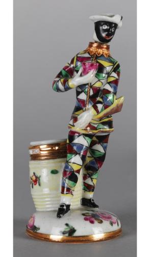 'Girl-In-A-Swing' Harlequin scent bottle