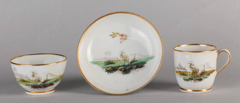 Teabowl, coffee cup and saucer