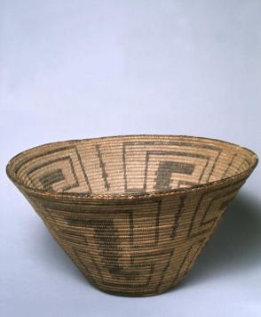 Conical basket, geometric design