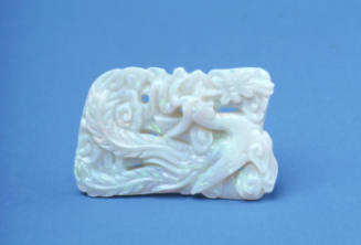 Phoenix with clouds opal pendant