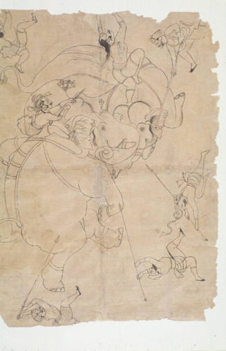 Two Fighting Elephants