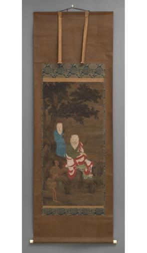 Buddhist Painting of 3 Figures