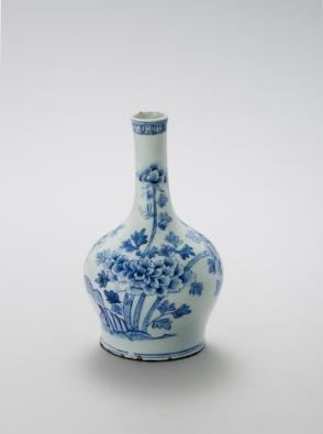Bottle with peony design