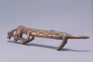 Gold weight:  leopard attacking goat