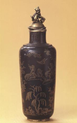 Snuff bottle: Landscape scenes