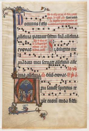 Page from an Antiphonary; Pentecost